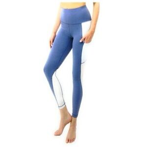 Active Life - Active Mesh Insert Leggings -  Bella Blue/White - sz S - new